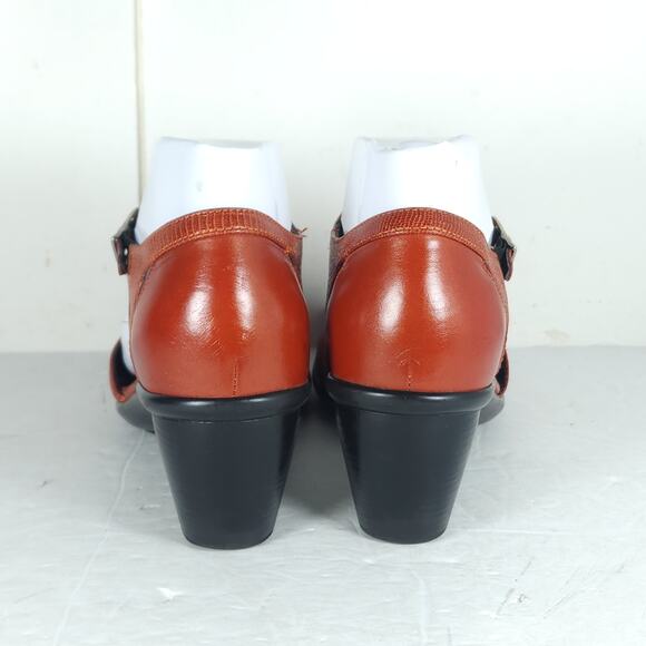 Dansko Women's Roxy US6,5 EU37 Red Leather Ankle Strap Mary Jane Shoes - Picture 9 of 16